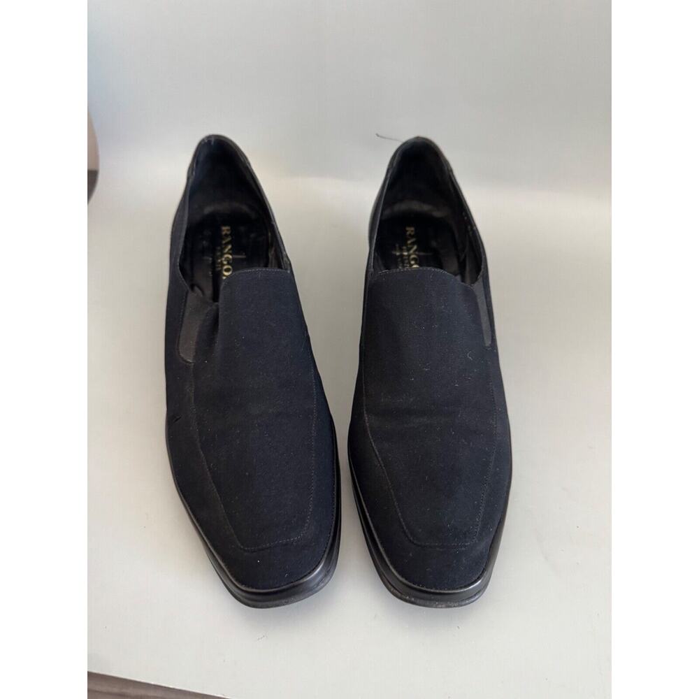 Rangoni Firenze Loafers Black Fabric & Leather Trim Women’s 11 N Made in Italy - Picture 6 of 7